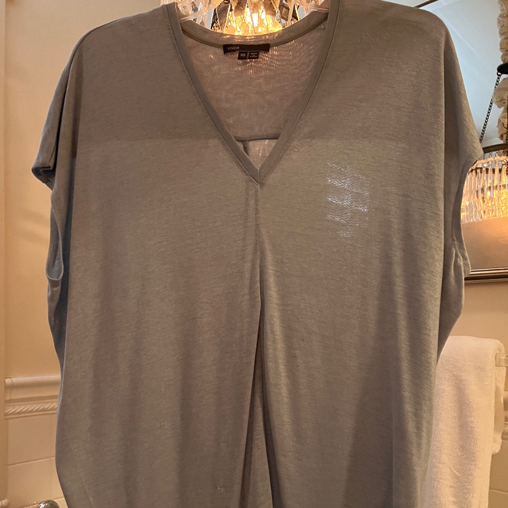 Vince V Neck Top Size: Xs Color: Light Blue